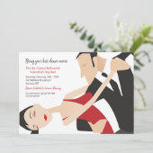 Cartes d'invitation pour soirée dansante (Debout devant)