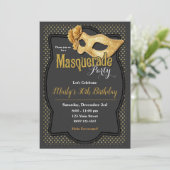 Cartes d'invitation pour soirée de bal masqué (Debout devant)