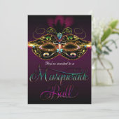 Cartes d'invitation pour soirée de bal masqué mult (Debout devant)