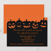 Cartes d'invitation pour soirée de décoration de c (Devant / Derrière)