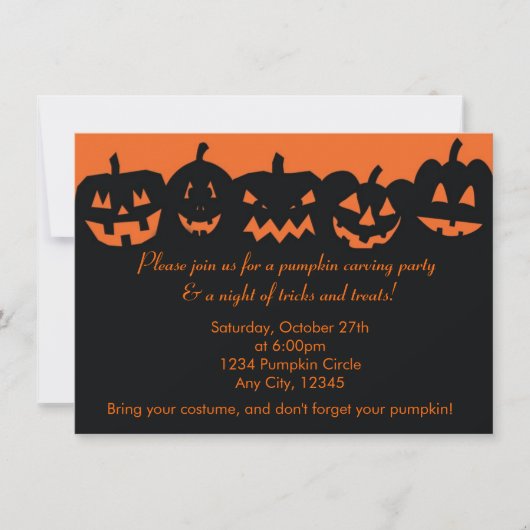 Cartes d'invitation pour soirée de décoration de c (Devant)