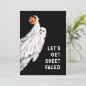 Cartes d'invitation pour soirée d'Halloween pour a (Debout devant)