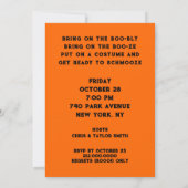 Cartes d'invitation pour soirée d'Halloween pour a (Dos)
