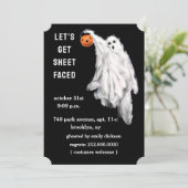 Cartes d'invitation pour soirée d'Halloween pour a (Debout devant)