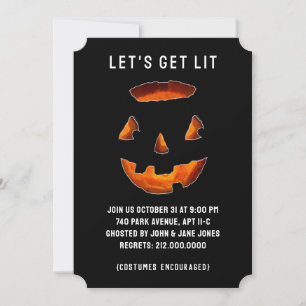 Cartes d'invitation pour soirée d'Halloween pour a