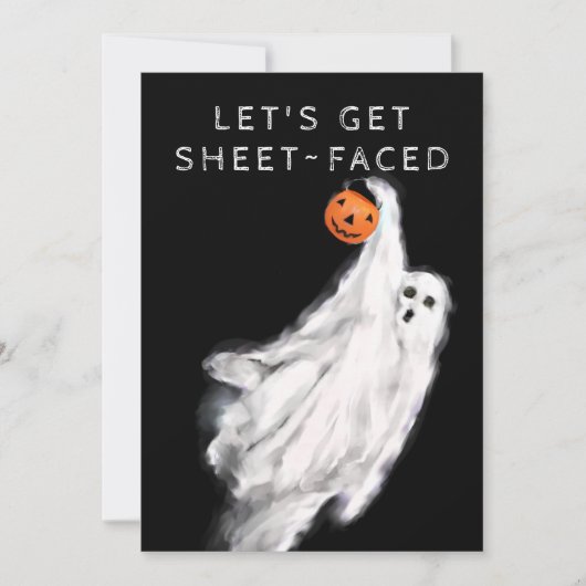 Cartes d'invitation pour soirée d'Halloween pour a (Devant)
