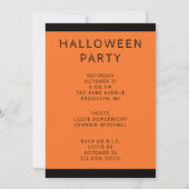 Cartes d'invitation pour soirée d'Halloween pour a (Dos)