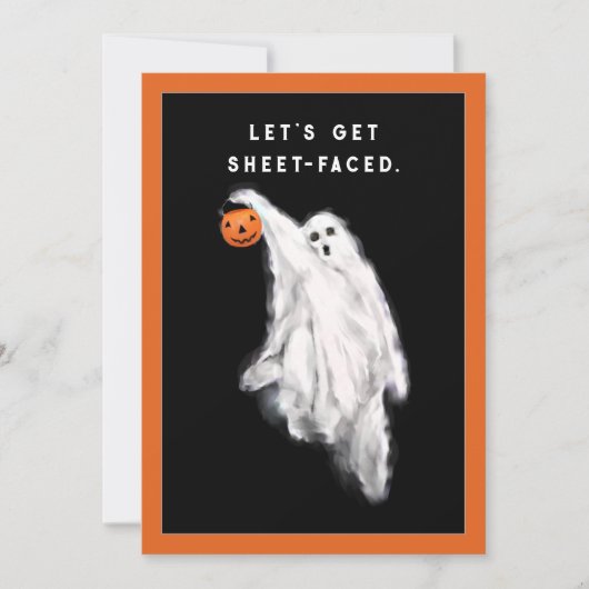 Cartes d'invitation pour soirée d'Halloween pour a (Devant)