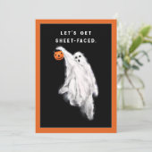 Cartes d'invitation pour soirée d'Halloween pour a (Debout devant)
