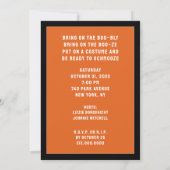 Cartes d'invitation pour soirée d'Halloween pour a (Dos)