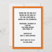 Cartes d'invitation pour soirée d'Halloween pour a (Dos)