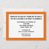 Cartes d'invitation pour soirée d'Halloween pour a (Dos)