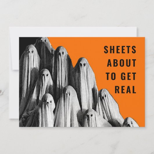 Cartes d'invitation pour soirée d'Halloween pour a (Devant)