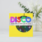 Cartes d'invitation pour soirée disco (Debout devant)