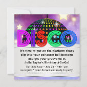 Cartes d'invitation pour soirée disco à boule à fa (Dos)
