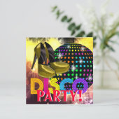 Cartes d'invitation pour soirée disco chaussures à (Debout devant)