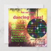 Cartes d'invitation pour soirée disco chaussures à (Dos)