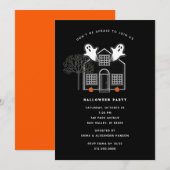 Cartes d'invitation pour soirée Halloween (Devant / Derrière)