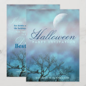 Cartes d'invitation pour soirée Halloween Atmosphè (Devant / Derrière)