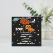 Cartes d'invitation pour soirée Halloween avec cit (Debout devant)