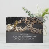 Cartes d'invitation pour soirée Masque et Perles d (Debout devant)