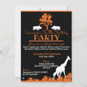 Cartes d'invitation pour soirée sur le thème afric (Devant)