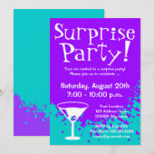 Cartes d'invitation pour soirée surprise | Invitat (Devant / Derrière)