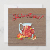 Cartes d'invitation pour soirée Tapas et Sangria (Dos)