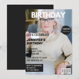 Cartes d'invitation pour son 100e anniversaire pou