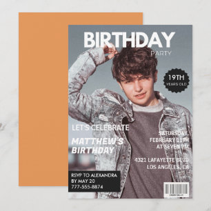 Cartes d'invitation pour son 19e anniversaire Maga