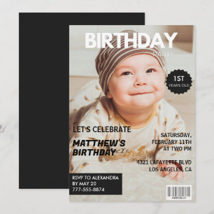 Cartes d'invitation pour son 1er anniversaire Maga