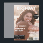 Cartes d'invitation pour son 24e anniversaire Couv<br><div class="desc">Cartes d'invitation pour son 24e anniversaire Fille de couverture de magazine photo</div>