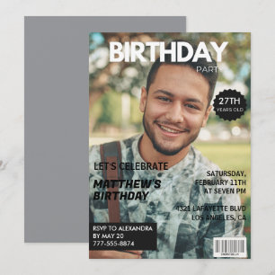 Cartes d'invitation pour son 27e anniversaire Maga