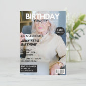 Cartes d'invitation pour son 95e anniversaire pour (Debout devant)