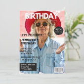 Cartes d'invitation pour son 95e anniversaire pour (Debout devant)