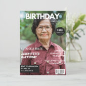 Cartes d'invitation pour son 98e anniversaire avec (Debout devant)