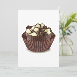 Cartes d'invitation pour tasse de chocolats