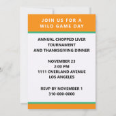 Cartes d'invitation pour Thanksgiving (Dos)