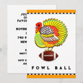 Cartes d'invitation pour Thanksgiving (Devant / Derrière)
