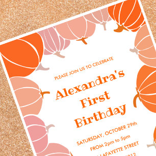 Cartes d'invitation pour un 1er anniversaire Hallo