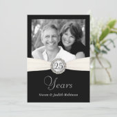 Cartes d'invitation pour un 25e anniversaire - Pho (Debout devant)