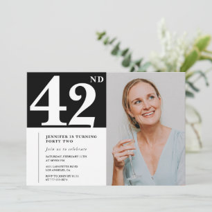 Cartes d'invitation pour un 42ème anniversaire en 