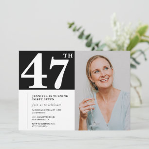 Cartes d'invitation pour un 47e anniversaire en ph