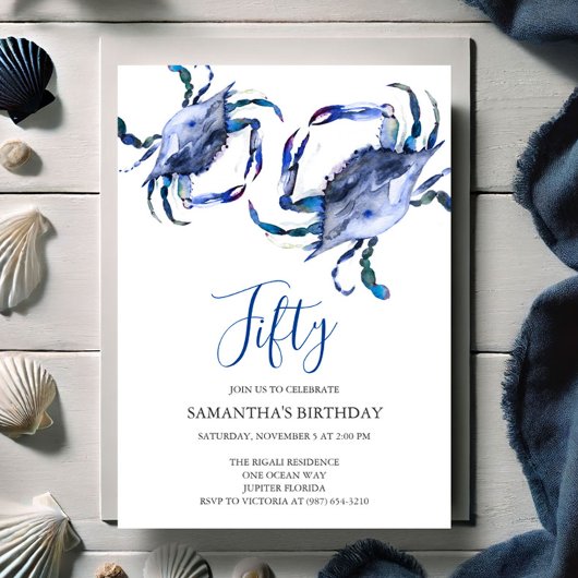 Cartes d'invitation pour un 50e anniversaire sur l