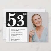 Cartes d'invitation pour un 53e anniversaire en ph (Devant)