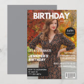 Cartes d'invitation pour un 54e anniversaire moder (Devant / Derrière)