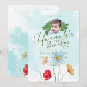 Cartes d'invitation pour un anniversaire (Devant / Derrière)