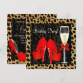 Cartes d'invitation pour un anniversaire avec des (Devant / Derrière)