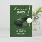 Cartes d'invitation pour un anniversaire de golf (Debout devant)