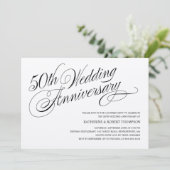 Cartes d'invitation pour un anniversaire de mariag (Debout devant)